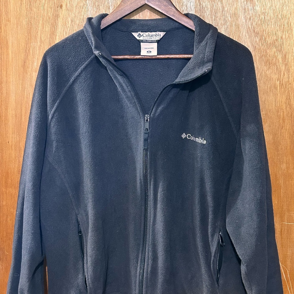 Columbia Women's Zip Up Fleece Black 2X
